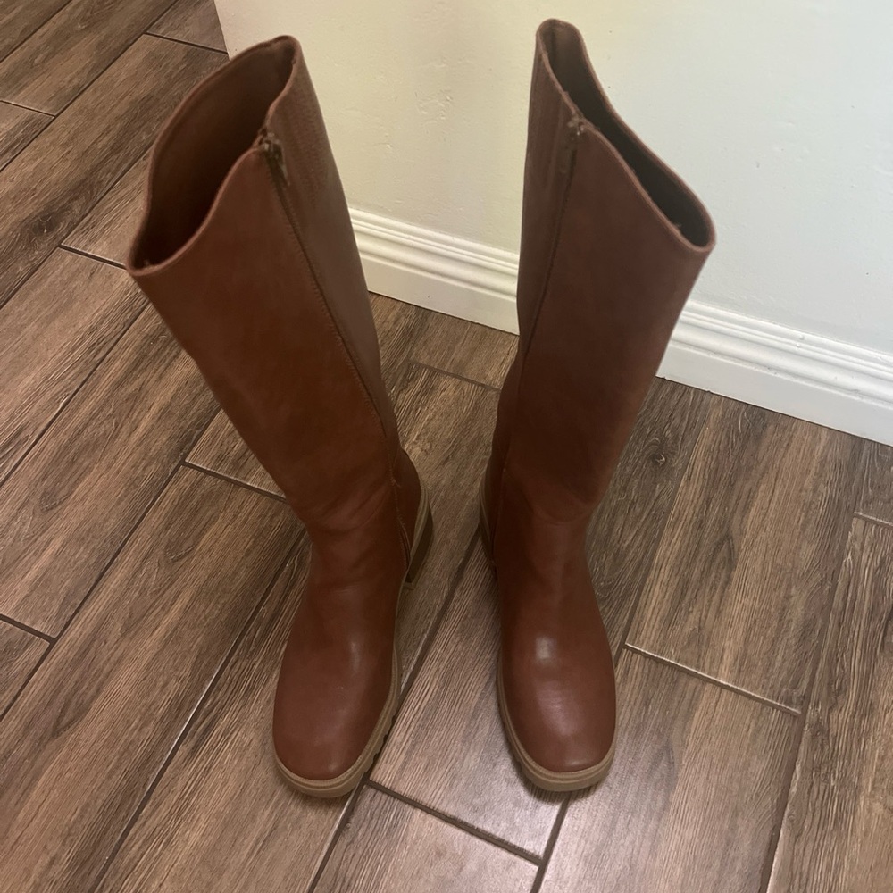 Seychelles Brown Over-the-Knee Leather Boots